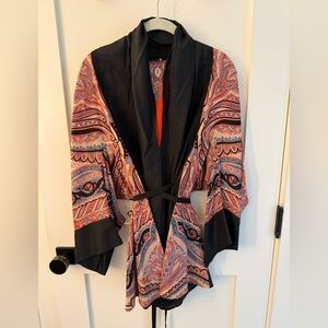 Etro Milano Silk Paisley Kimono Blouse
